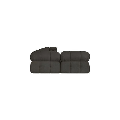 Ames Brown Boucle Fabric Modular Sectional