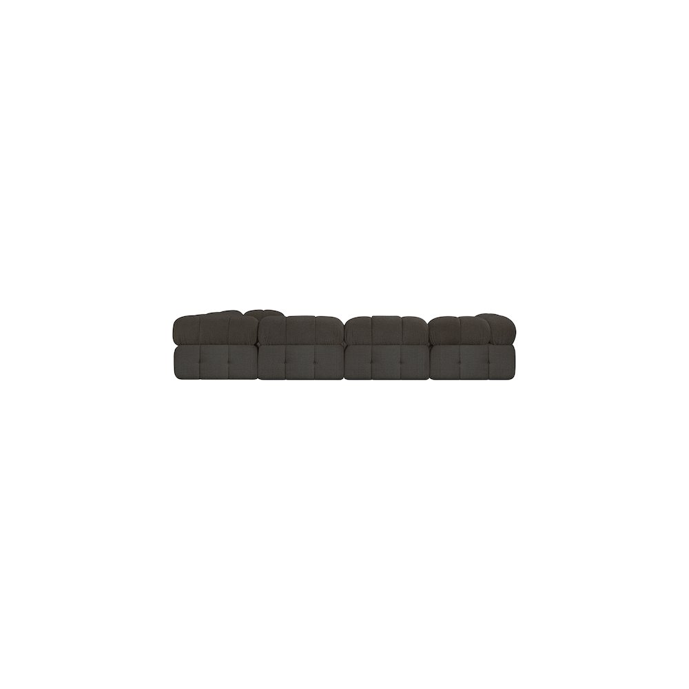 Ames Brown Boucle Fabric Modular Sectional