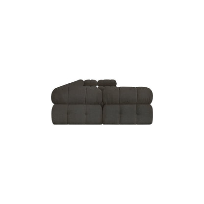 Ames Brown Boucle Fabric Modular Sectional