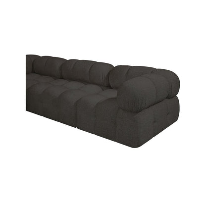 Ames Brown Boucle Fabric Modular Sectional