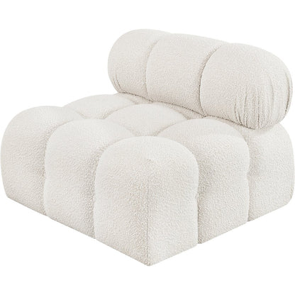 Ames Cream Boucle Fabric Armless