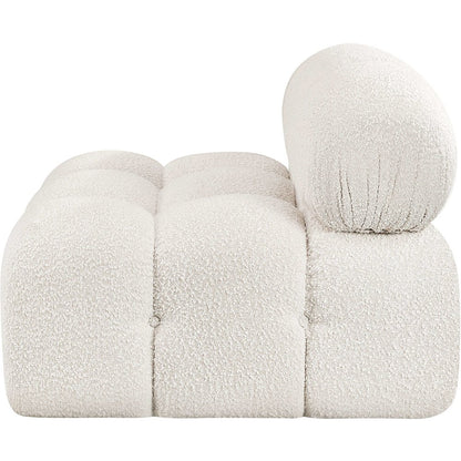 Ames Cream Boucle Fabric Armless