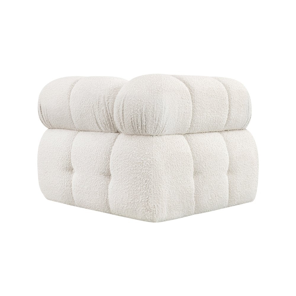 Ames Cream Boucle Fabric Corner