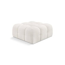 Ames Cream Boucle Fabric Ottoman