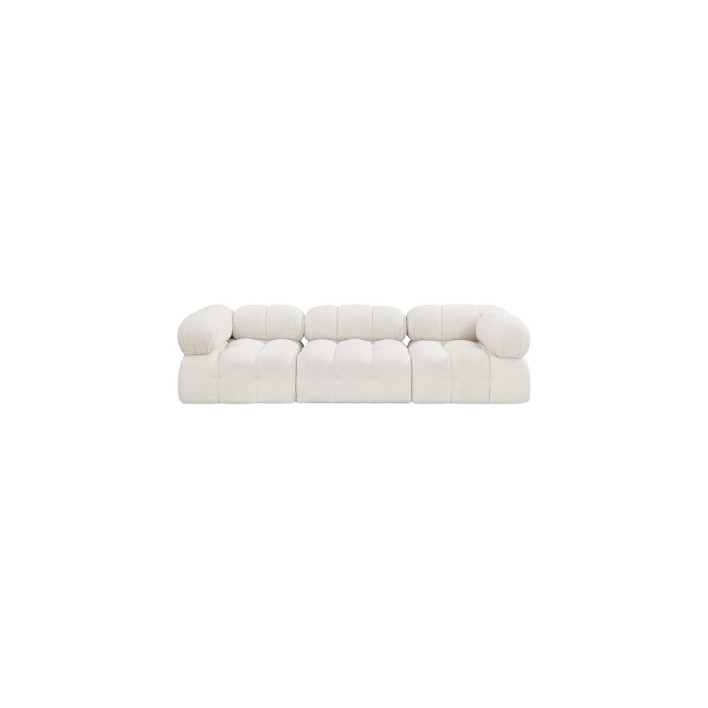 Ames Cream Boucle Fabric Modular Sofa
