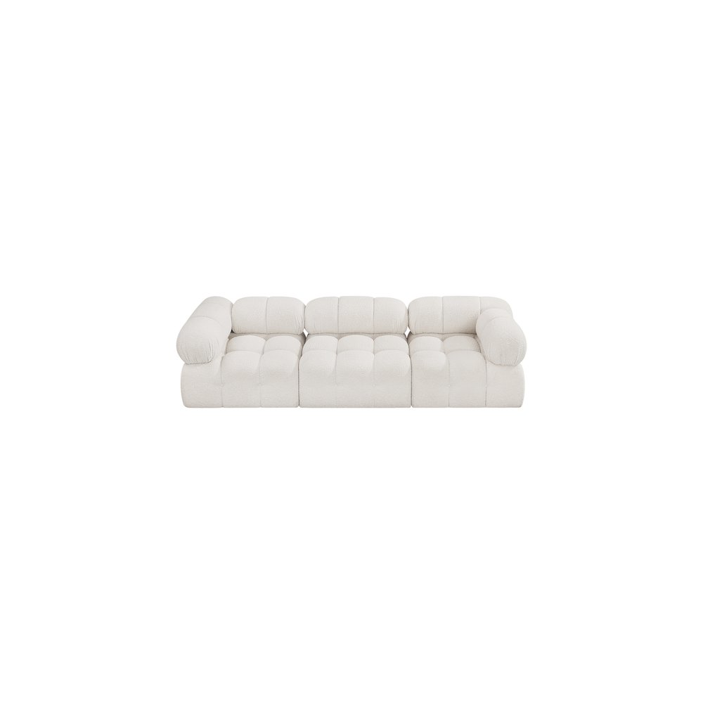 Ames Cream Boucle Fabric Modular Sofa