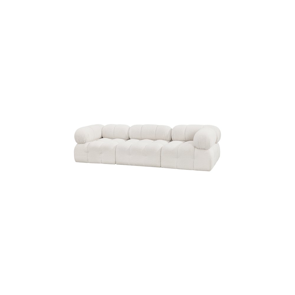 Ames Cream Boucle Fabric Modular Sofa