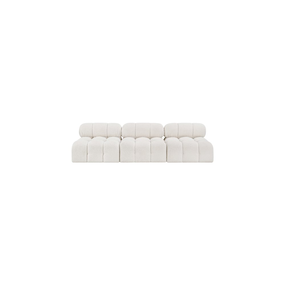 Ames Cream Boucle Fabric Modular Sofa