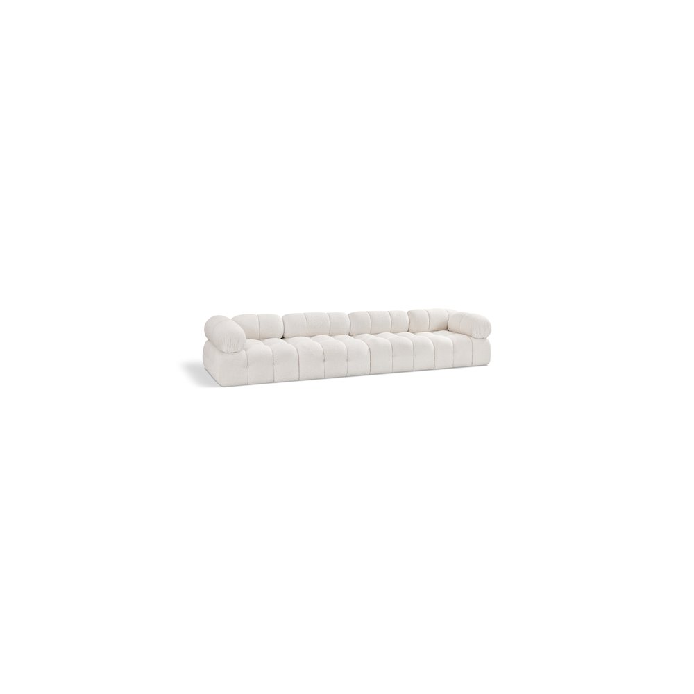 Ames Cream Boucle Fabric Modular Sofa