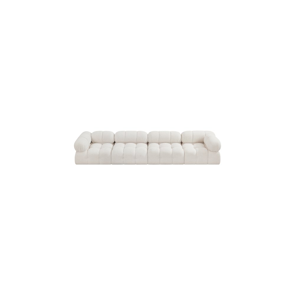 Ames Cream Boucle Fabric Modular Sofa
