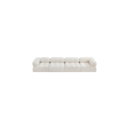 Ames Cream Boucle Fabric Modular Sofa