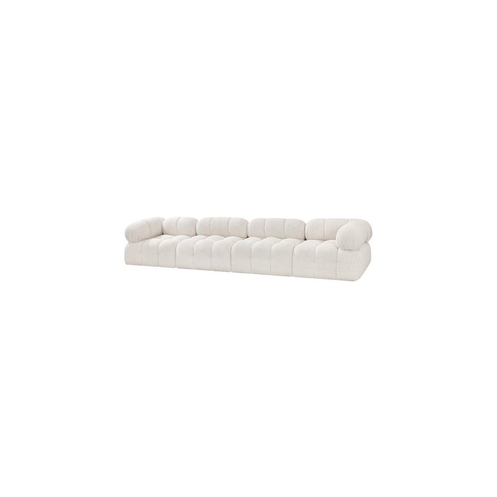 Ames Cream Boucle Fabric Modular Sofa