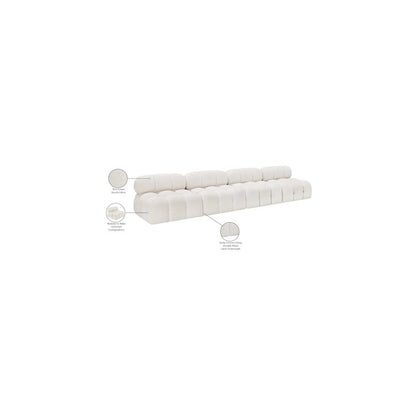 Ames Cream Boucle Fabric Modular Sofa