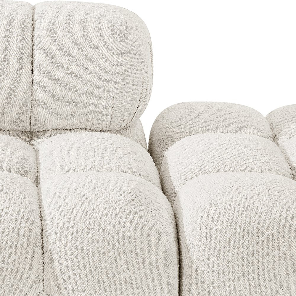 Ames 170" Cream Boucle Fabric Upholstered 5pc. Modular Sofa