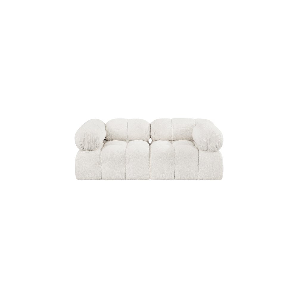 Ames Cream Boucle Fabric Modular Sofa