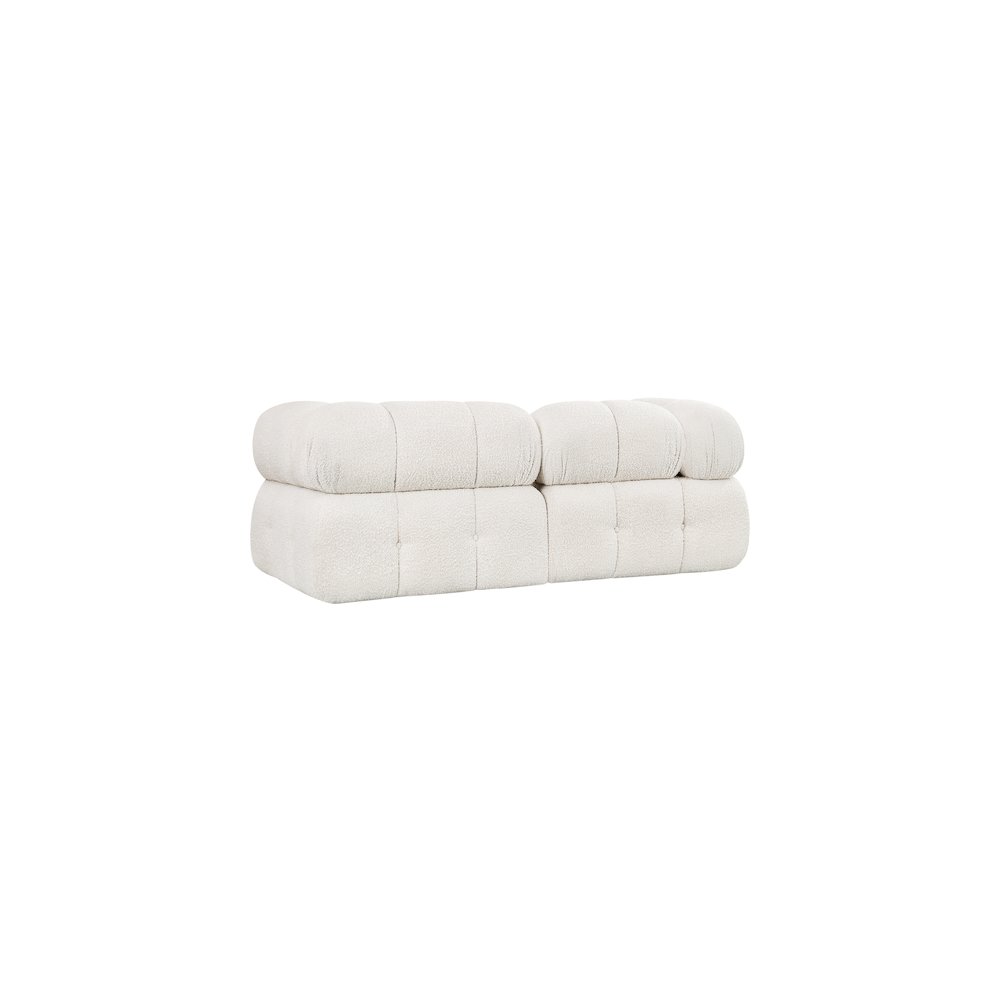 Ames Cream Boucle Fabric Modular Sofa