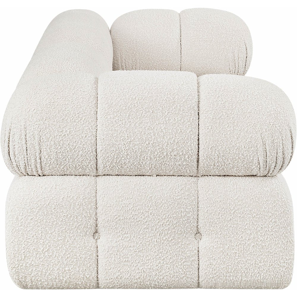 Ames Cream Boucle Fabric Modular Sofa