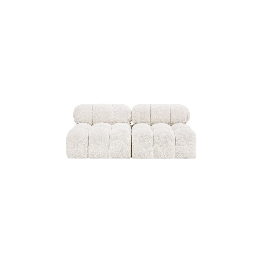 Ames Cream Boucle Fabric Modular Sofa