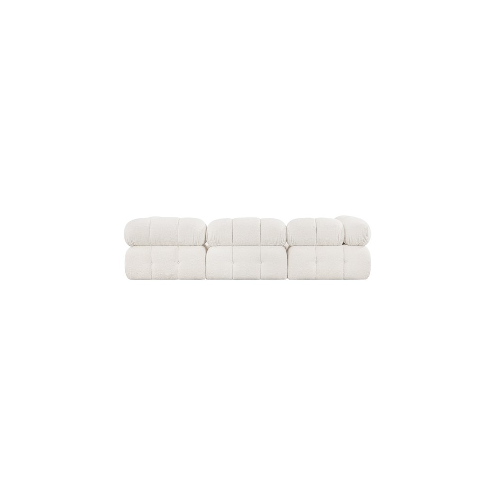 Ames Cream Boucle Fabric Modular Sectional