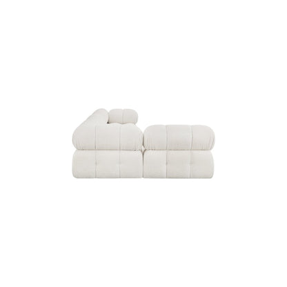 Ames Cream Boucle Fabric Modular Sectional