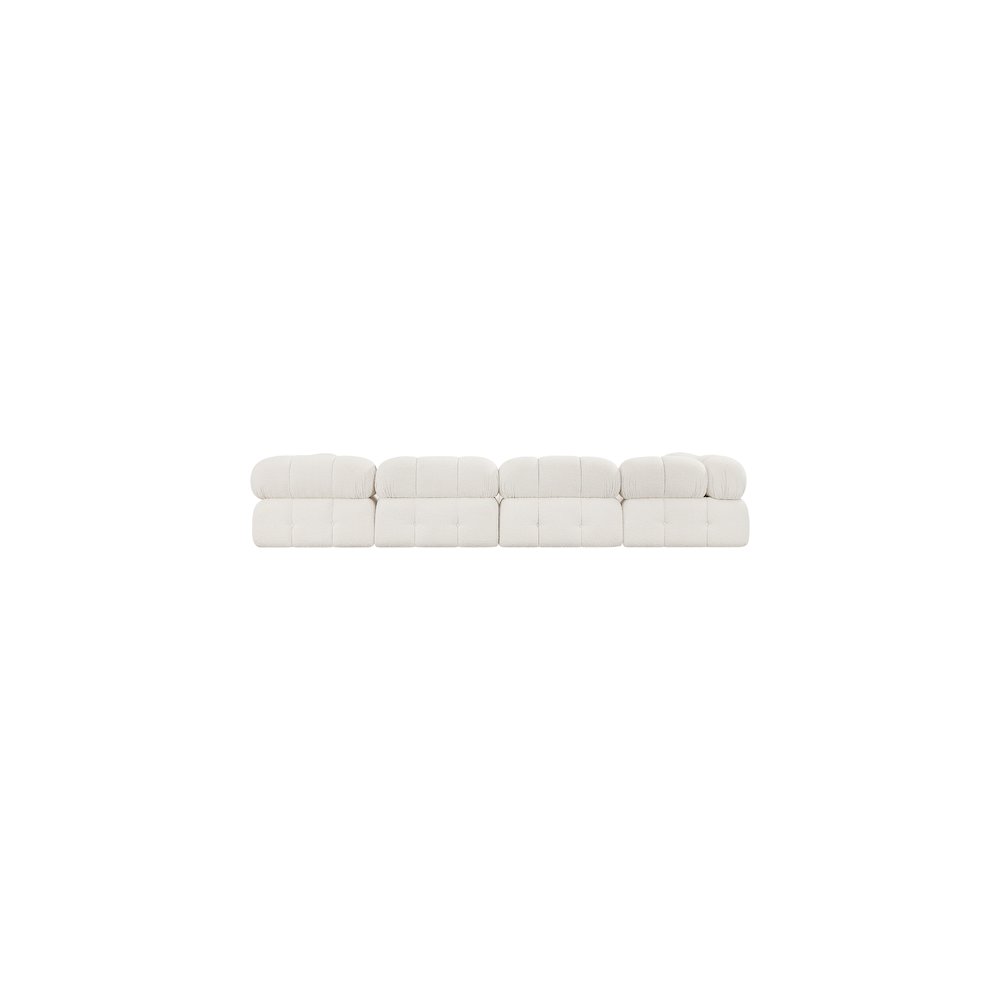 Ames Cream Boucle Fabric Modular Sectional