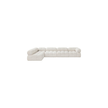 Ames Cream Boucle Fabric Modular Sectional