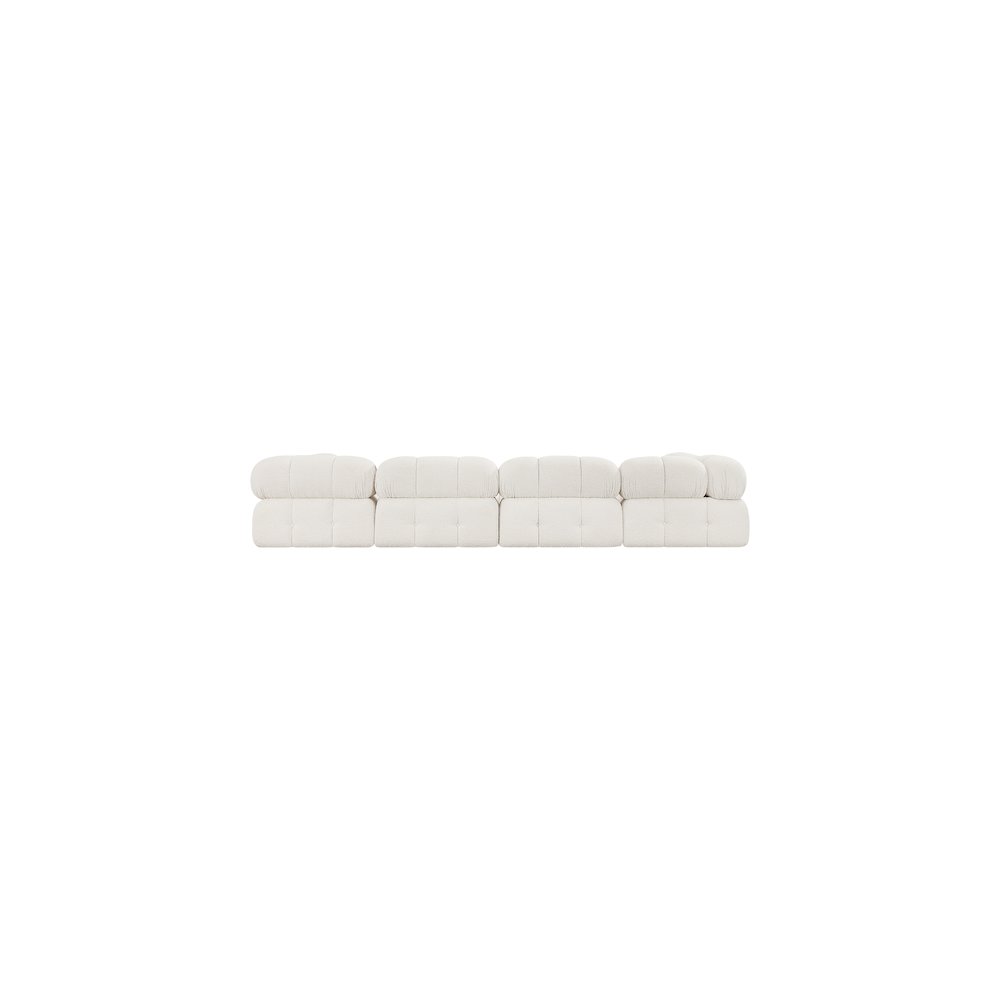 Ames Cream Boucle Fabric Modular Sectional