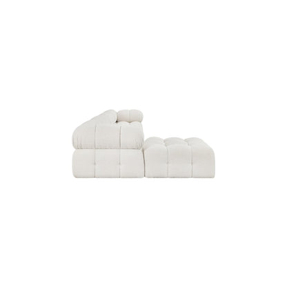Ames Cream Boucle Fabric Modular Sectional