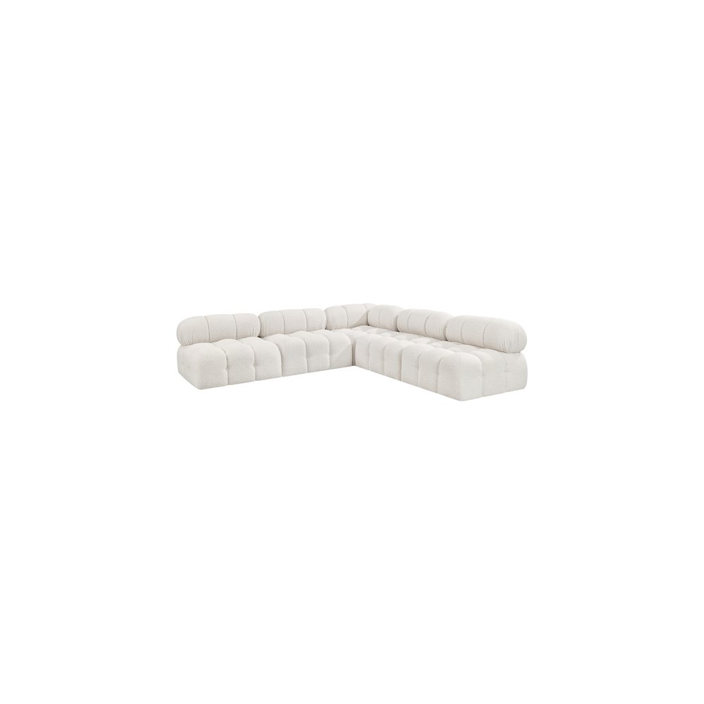 Ames Cream Boucle Fabric Modular Sectional