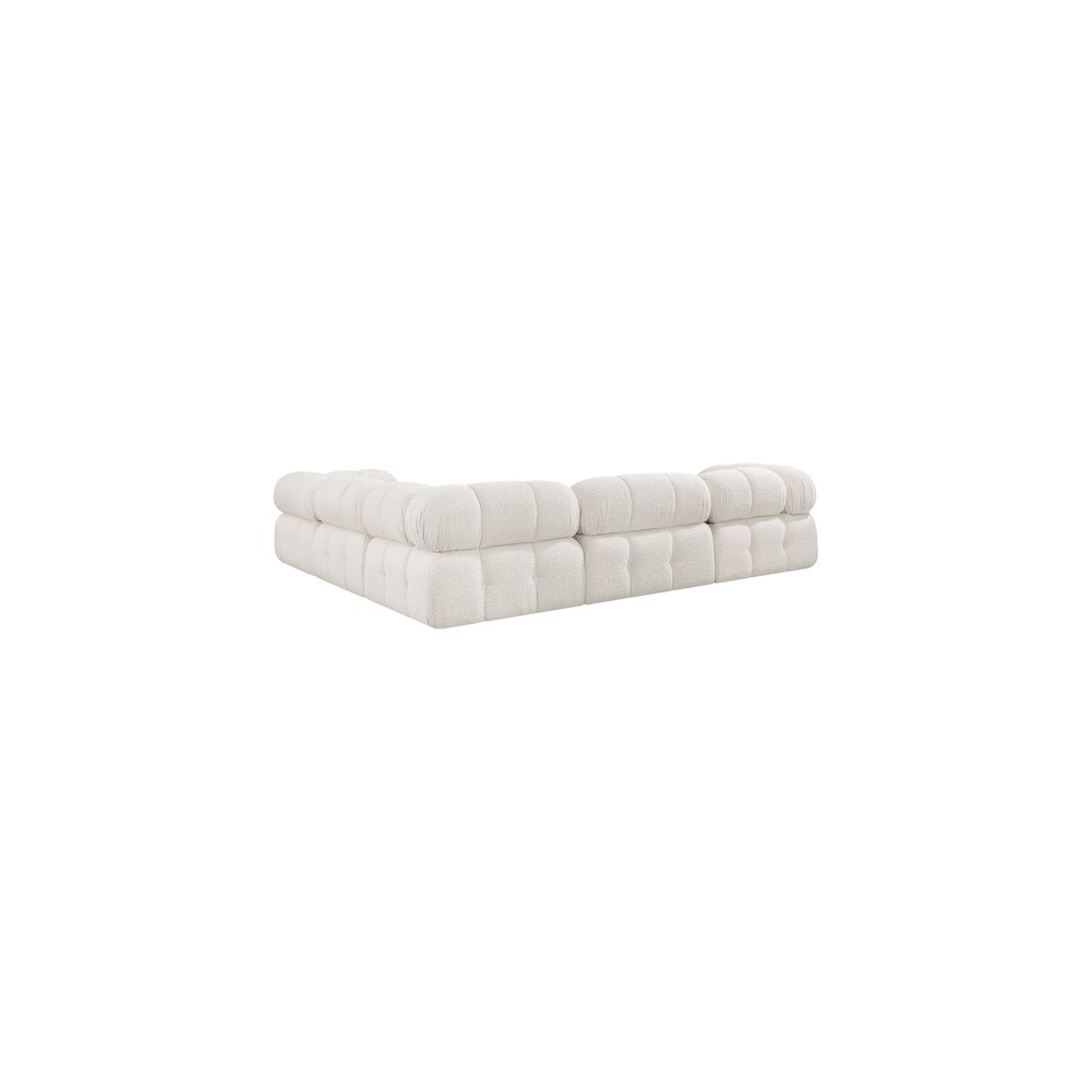 Ames Cream Boucle Fabric Modular Sectional