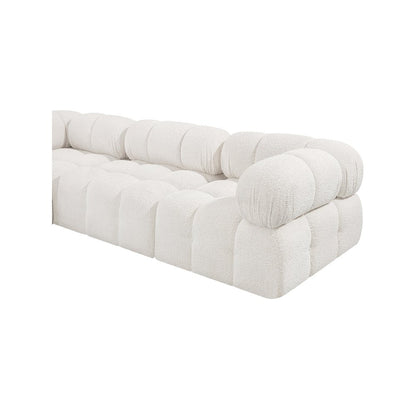 Ames Cream Boucle Fabric Modular Sectional