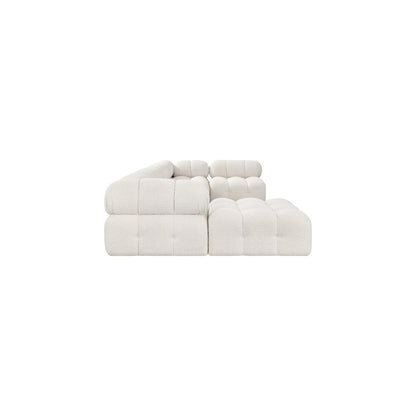 Ames Cream Boucle Fabric Modular Sectional