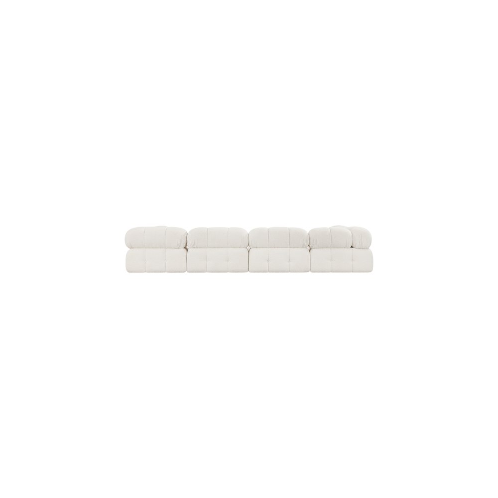 Ames Cream Boucle Fabric Modular Sectional