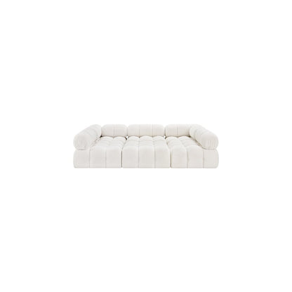 Ames Cream Boucle Fabric Modular Sectional