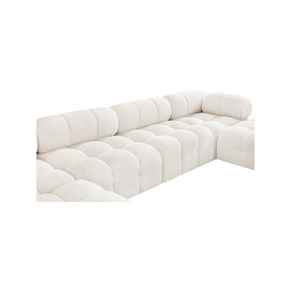 Ames Cream Boucle Fabric Modular Sectional