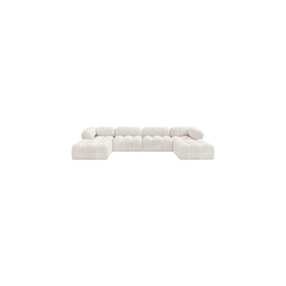 Ames Cream Boucle Fabric Modular Sectional
