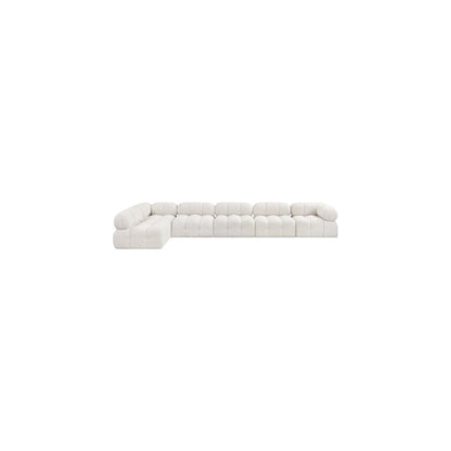 Ames Cream Boucle Fabric Modular Sectional