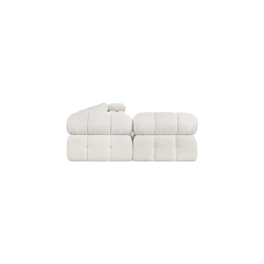 Ames Cream Boucle Fabric Modular Sectional