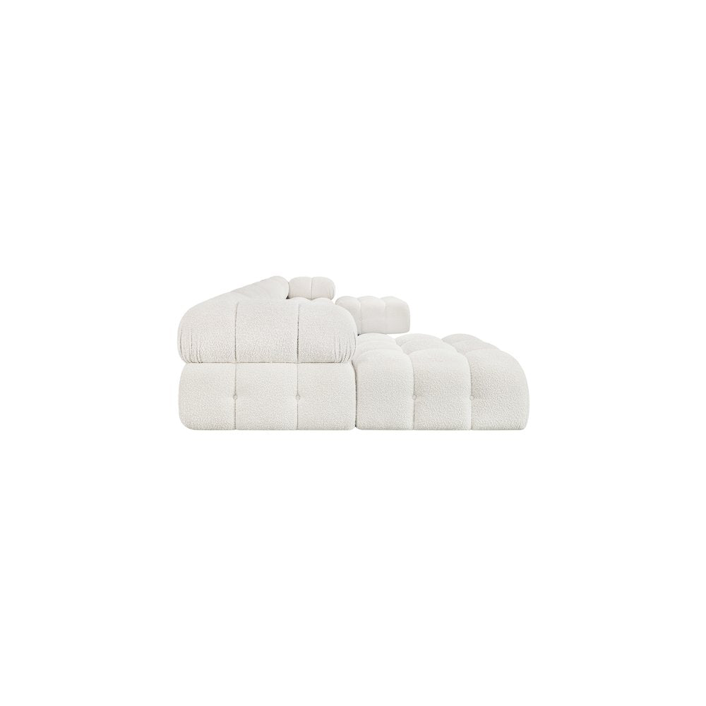 Ames Cream Boucle Fabric Modular Sectional