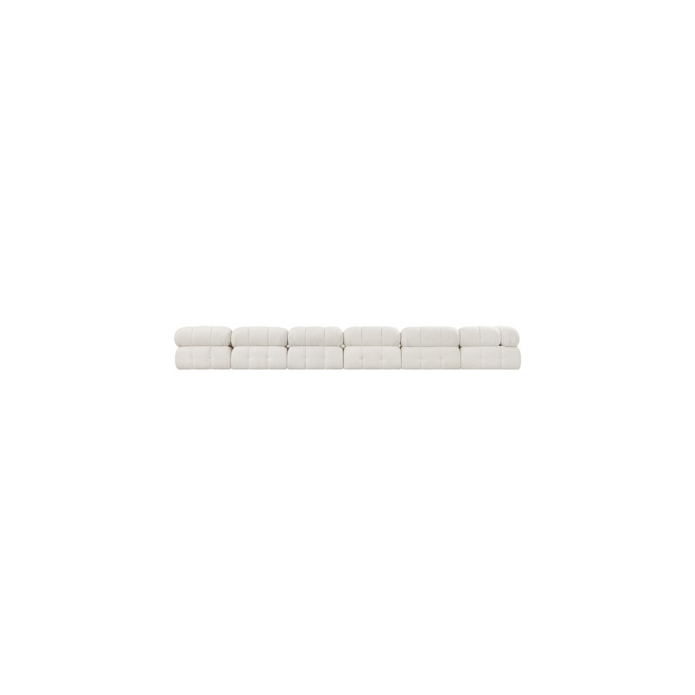 Ames Cream Boucle Fabric Modular Sectional