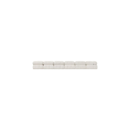 Ames Cream Boucle Fabric Modular Sectional