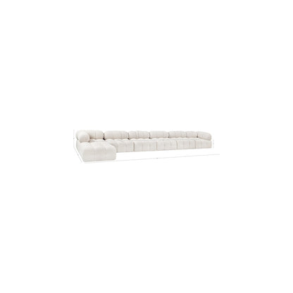 Ames Cream Boucle Fabric Modular Sectional
