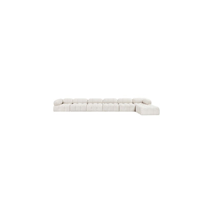Ames Cream Boucle Fabric Modular Sectional