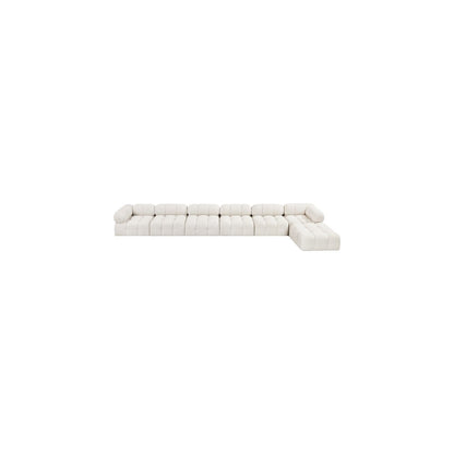 Ames Cream Boucle Fabric Modular Sectional