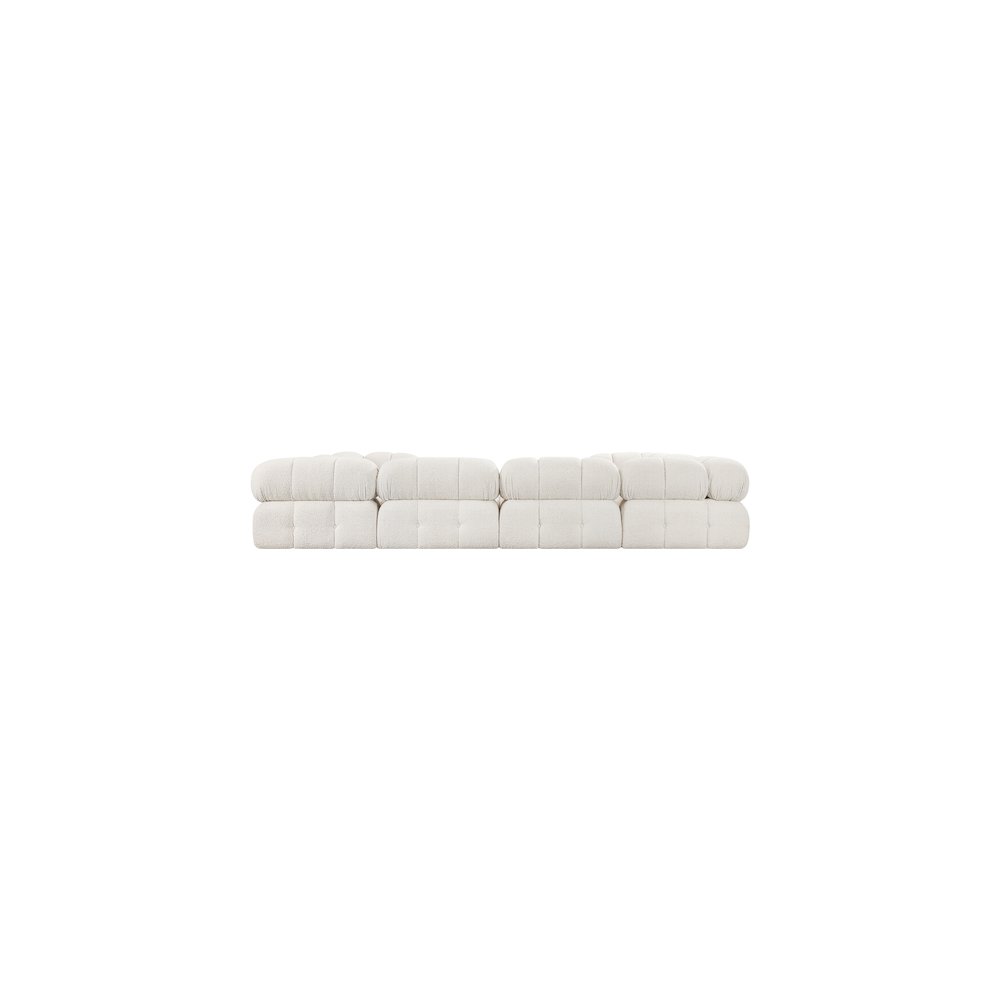 Ames Cream Boucle Fabric Modular Sectional