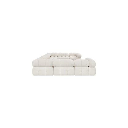 Ames Cream Boucle Fabric Modular Sectional