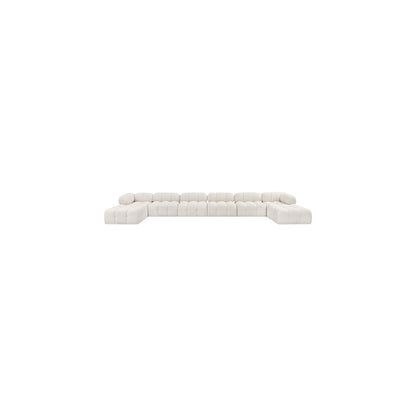 Ames Cream Boucle Fabric Modular Sectional