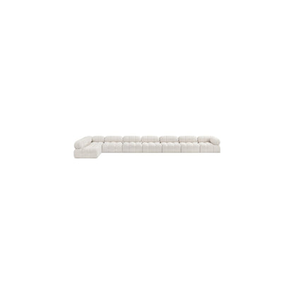 Ames Cream Boucle Fabric Modular Sectional