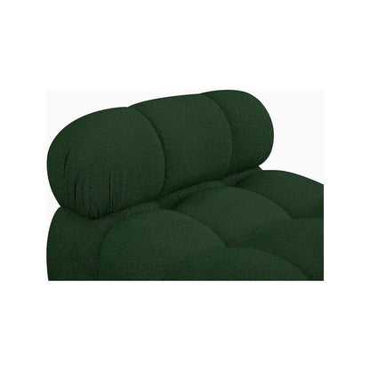 Ames Green Boucle Fabric Armless