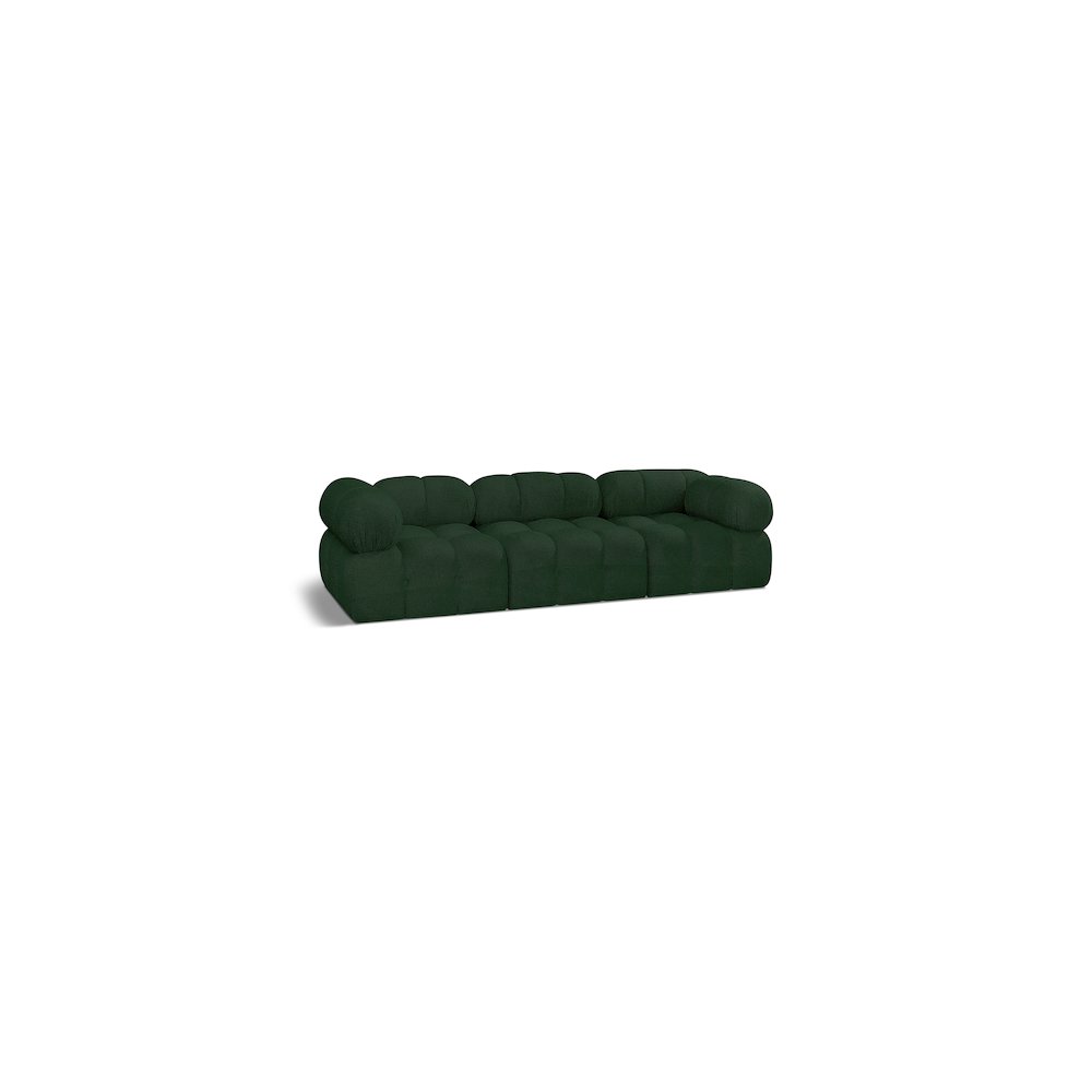 Ames Green Boucle Fabric Modular Sofa